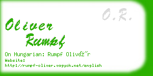 oliver rumpf business card